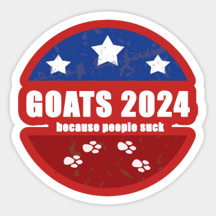 Vote Goats 2024  Election Tshirt Sticker